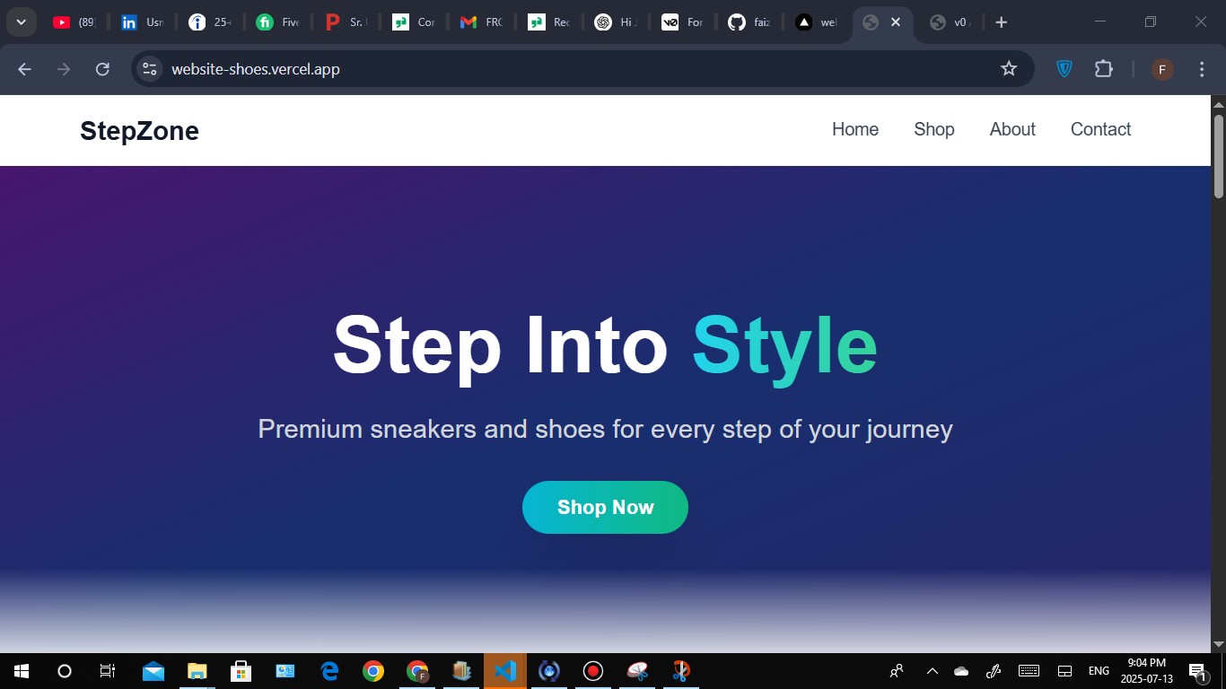 Shoe Landing Page